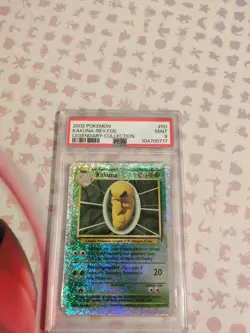 2002 POKEMON LEGENDARY COLLECTION #50 KAKUNA-REVERSE FOIL PSA 9 - Image 2