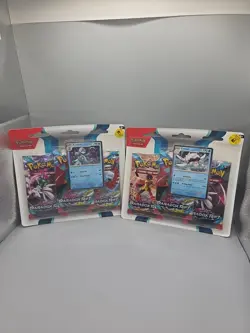 X2 Pokemon TCG Paradox Rift 3-Pack Blister Bundle (Arctibax Cetitan) NEW SEALED - Image 1