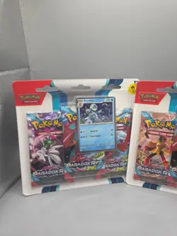 X2 Pokemon TCG Paradox Rift 3-Pack Blister Bundle (Arctibax Cetitan) NEW SEALED - Image 2