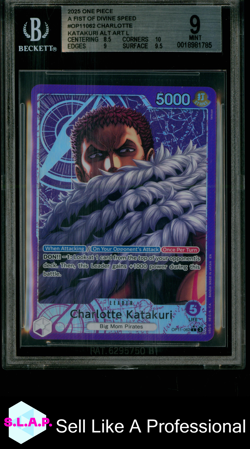 CHARLOTTE KATAKURI ALT ART L 2025 ONE PIECE A FIST OF DIVINE SPEED OP11062 BGS 9 - Image 1