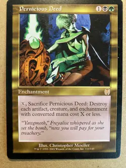 MTG 1x Pernicious Deed Apocalypse Premodern Magic the Gathering Card x1 NM - Image 1