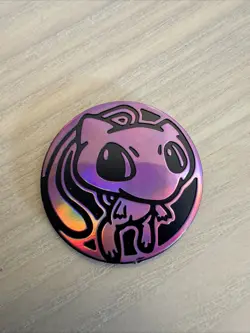 Pokemon Pink Holo MEW Collectible Trading Card Games 1.25" Coin - Image 1