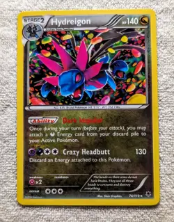 Hydreigon 74/119 XY-Phantom Forces Holo Pokemon Card LP - Image 1