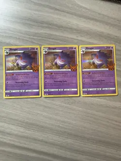 3x Gengar 066/196 Holo Halloween Trick or Trade Pokemon Card - Image 1