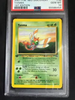 Pokemon Cards: 1st Edition Neo Discovery Rare: Yanma 36/75: PSA 10 - Image 2