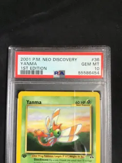 Pokemon Cards: 1st Edition Neo Discovery Rare: Yanma 36/75: PSA 10 - Image 3