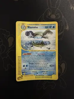 Pokemon TCG Blastoise Holo Rare Card Expedition Base Set 4/165 PSA 7 - Image 1