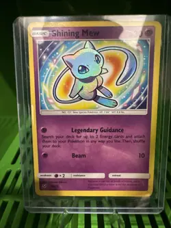 Pokemon TCG Shining Mew Holo Rare Card 40/73 Shining Legends - Image 1
