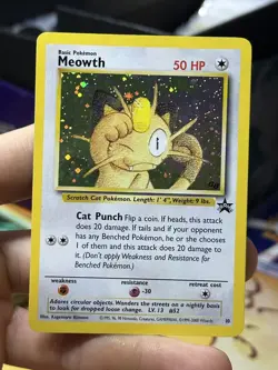 Meowth 10 Black Star Promo 2000 GameBoy Holo Rare WOTC Pokemon Card TCG - Image 3