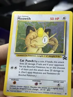 Meowth 10 Black Star Promo 2000 GameBoy Holo Rare WOTC Pokemon Card TCG - Image 5