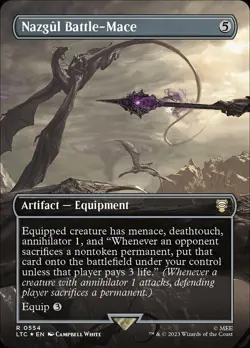 1x Nazgul Battle-Mace - Surge Foil - Borderless Light Play MTG Magic - Kid Icaru - Image 1