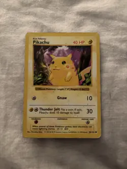 Pokemon Pikachu Base Set Shadowless 058/102 Red Cheeks Unlimited English 1999 W. - Image 1