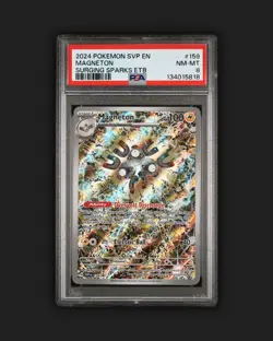 Pokemon TCG Magneton #159 Surging Sparks ETB Promo ✨PSA 8✨ - Image 1