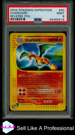 CHARIZARD-REV.FOIL POKEMON EXPEDITION 2002 40 PSA 9 - Image 1
