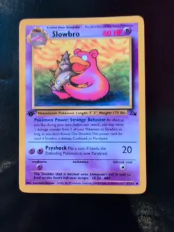 Slowbro First Edition Fossil Pokemon 43/62 Fossil - Image 1