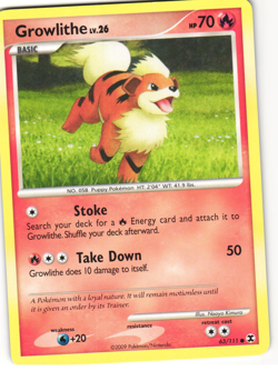 Growlithe Common Pokemon TCG Rising Rivals 63/111 MP - Image 1