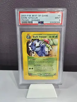 2003 Pokemon Dark Ivysaur Best of Game Winner Promo #6 PSA 9 Mint - Image 1