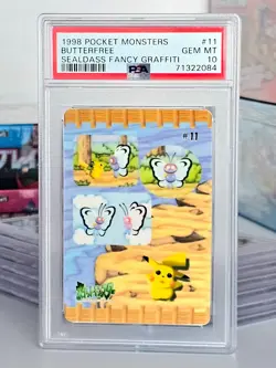 Buterfree #11 Pokemon Pocket Monsters Sealdass Fancy Graffiti Japanese | PSA 10 - Image 1
