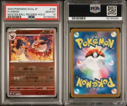 Pokemon Flareon 151 sv2a Japanese Master Ball Reverse Holo #136 PSA 10 Gem Mint - Image 4
