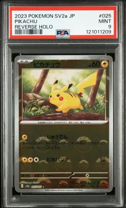 2023 POKEMON JPN SV2A-POKEMON 151 REVERSE HOLO #025 PIKACHU PSA 9 - Image 1