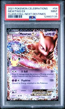 2021 POKEMON CELEBRATIONS CLASSIC COLL #54 MEWTWO EX PSA 9 - Image 1