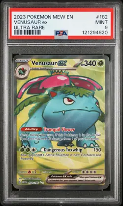 2023 POKEMON MEW EN-151 ULTRA RARE #182 VENUSAUR EX PSA 9 - Image 1