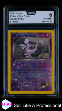 ROCKET'S MEWTWO POKEMON 2002 8 BEST OF GAME PROMOS AOG 6 - Image 1