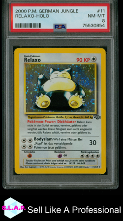 RELAXO POKEMON 11/64 2000 JUNGLE HOLO GERMAN PSA 8 - Image 1