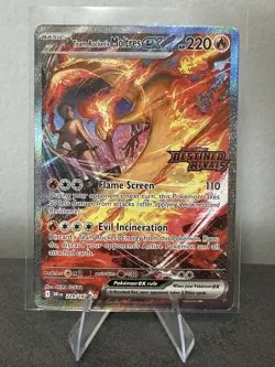 Pokemon TCG Team Rocket's Moltres ex 229/182 Scarlet & Violet Destined Rivals H. - Image 1