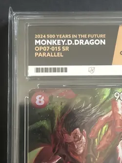 ONE PIECE MONKEY D. DRAGON OP07-015 ALTERNATE ART GEM MINT ACE 10 - Image 2