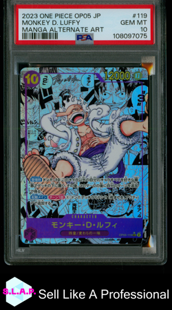 MONKEY D. LUFFY MANGA ALT ART ONE PIECE OP05 JP 2023 119 PSA 10 - Image 1