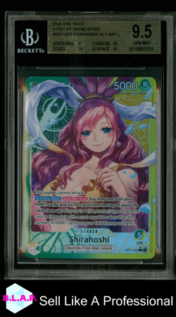 SHIRAHOSHI ALT ART L 2025 ONE PIECE A FIST OF DIVINE SPEED OP11022 BGS 9.5 - Image 1