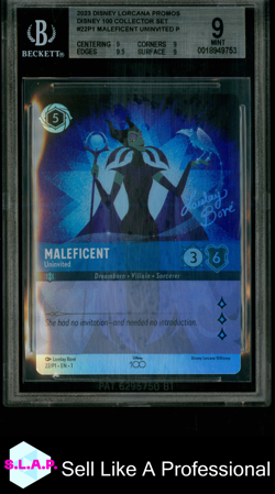 MALEFICENT LORCANA 22P1 2023 DISNEY 100 COLLECTION PROMO ENGLISH BGS 9 - Image 1
