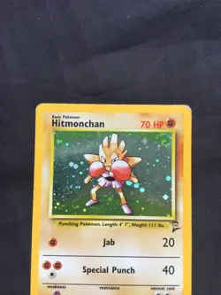 Pokemon Cards: Base Set 2 Rare Holo: Hitmonchan 8/130 - Image 2
