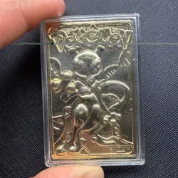 Vintage 1999 Nintendo ~MEWTWO ~23K Gold Plated, POKEMON Trading Card - Image 1