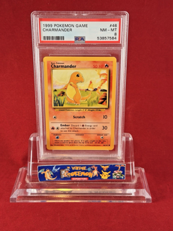 1999 Pokemon Base CHARMANDER Card #46/102 PSA 8 - Image 1