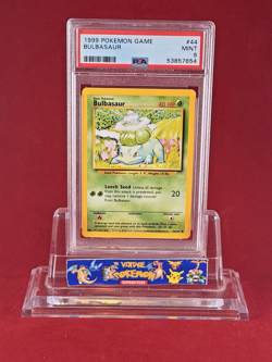 1999 Pokemon Base BULBASAUR Card #44/102 PSA 9 - Image 1