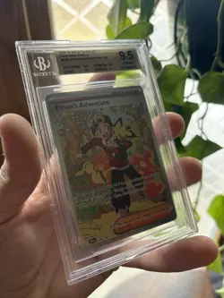 Pokemon TCG Destined Rivals Ethan's Adventure Full Art Trainer Card 236/182 SIR - Image 1