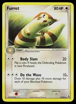 Pokemon Card - Furret Legend Maker 33/92 Uncommon - Image 1