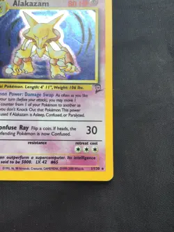 Pokemon Cards: Base Set 2 Rare Holo: Alakazam 1/130 - Image 5