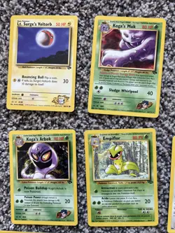 Vintage Lot Of Pokemon 1st Edition Base Set Gym Hero’s 16 Cards - Image 2