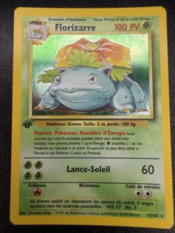 🔥1999 POKEMON CARD FRENCH BASE SET 1. EDITION FLORIZARR HOLO RARE MT+ 9.5 BGS🔥 - Image 3