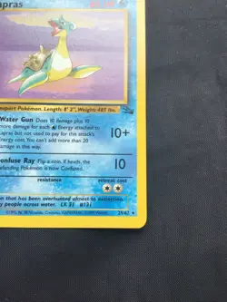 Pokemon Cards: Fossil 1st Edition Rare: Lapras 25/62 - Image 4