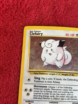 Clefairy 005/102 Base Set Holo Wotc Pokemon Card Played - Image 2