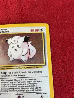 Clefairy 005/102 Base Set Holo Wotc Pokemon Card Played - Image 3