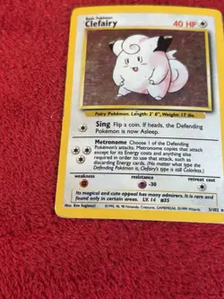 Clefairy 005/102 Base Set Holo Wotc Pokemon Card Played - Image 4