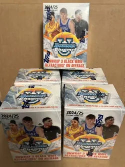 2024-25 Bowman University Chrome Basketball Cards Blaster / Value Box ✅ LOT OF 5 - Image 1