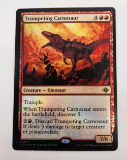 Trumpeting Carnosaur 0171 LCI Foil Rare The Lost Caverns Of Ixalan MTG NM - Image 1