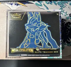TCG Mega Evolution Pokemon Center ETB Mega Lucario & Mega Gardevoir W/Acrylic - Image 1