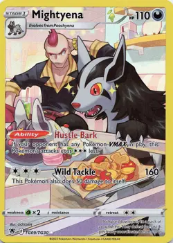 POKEMON Mightyena #TG09/TG30 SWSH10: Astral Radiance Trainer Gallery NM - Image 1